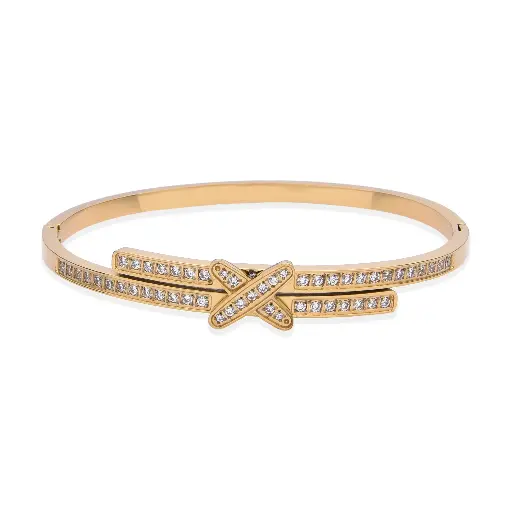 GIORGIO MILANO WOMEN Crystal X Bangle BRACELET W4138SG