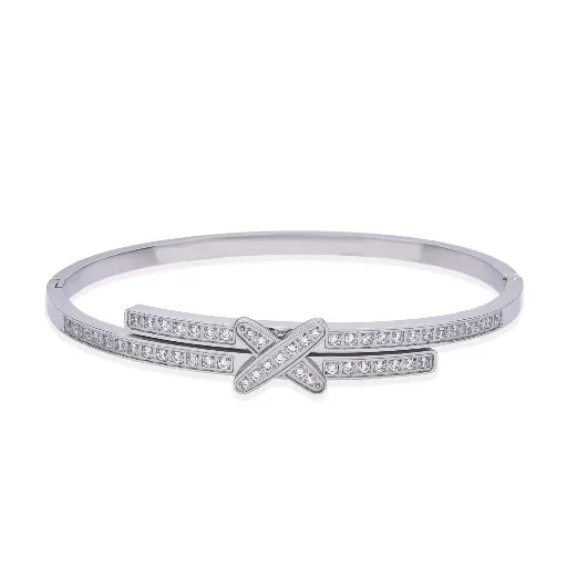 GIORGIO MILANO WOMEN Crystal X Bangle BRACELET W4138ST