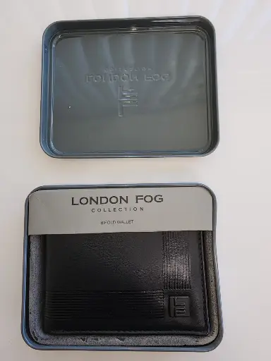 London Fog Men's Leather Bifold Wallet Brown