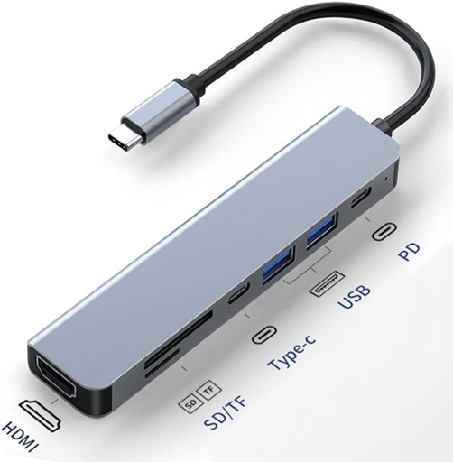 USB C Hub HDMI Adapter 7-in-1 