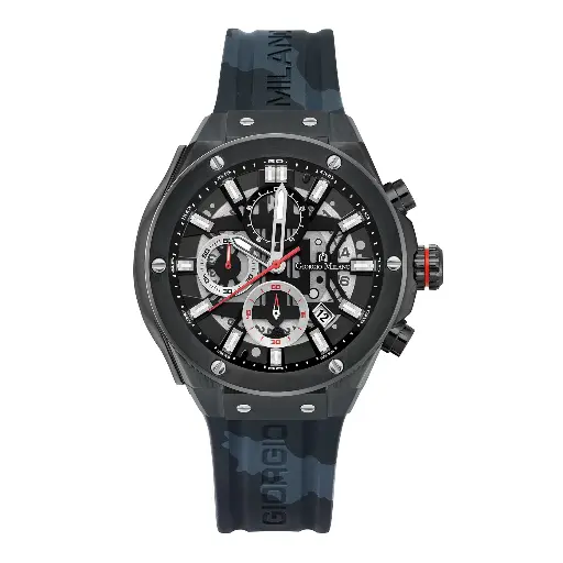 Giorgio Milano Black and Chrono with date Black strap 240SBK327 MAXIMUS