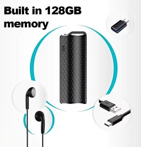 AFFETUNI Digital Voice Recorder with AI built in 128gb
