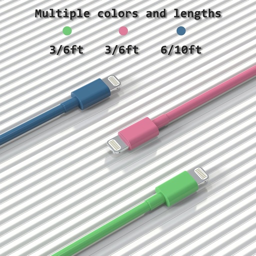 IPHONE USB FAST LIGHTNING CABLE COLOURED