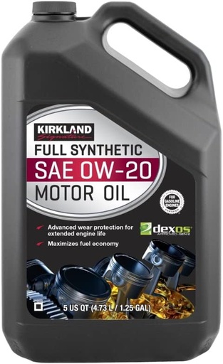 KIRKLAND FULL SYNTYETIC SAE 0W-20 MOTOR OIL