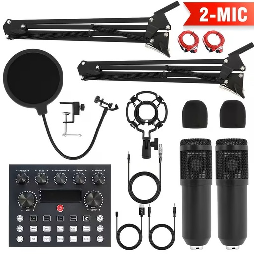 Legendary Vocal Podcast Equipment Bundle Voice Changer with BM-800 Podcast Microphone Bundle