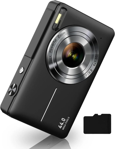  CAMKORY Digital Camera, FHD 1080P with 16X Zoom Anti Shake, 32GB Card 