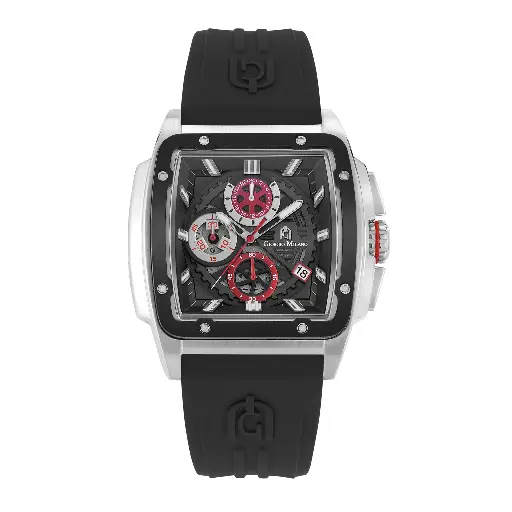 Giorgio Milano Square Chronograph stainless steel with black plated bezel MARCUS 250STBK313
