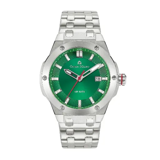 Giorgio Milano round stainless steel ,green dial and date movt LUCIS 249ST18