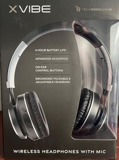 TECHREBELLION XVIBE WIRELESS HEADPHONES WITH MIC