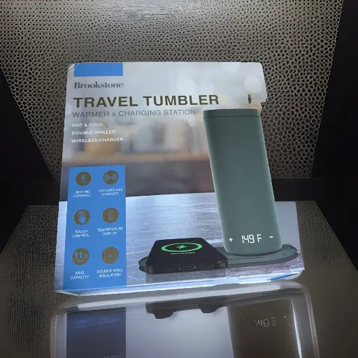 Brookstone Travel Tumbler Warmer & Charging Station