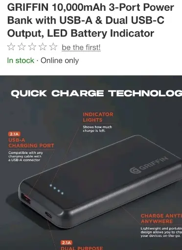 GRIFFIN 5000Mah Universal Powerbank 