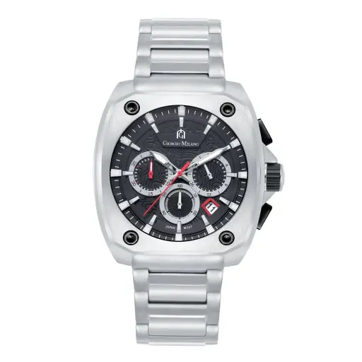 Giorgio Milano Square Chronograph date, IP stainless steel with black dial TRENTO 235ST03 