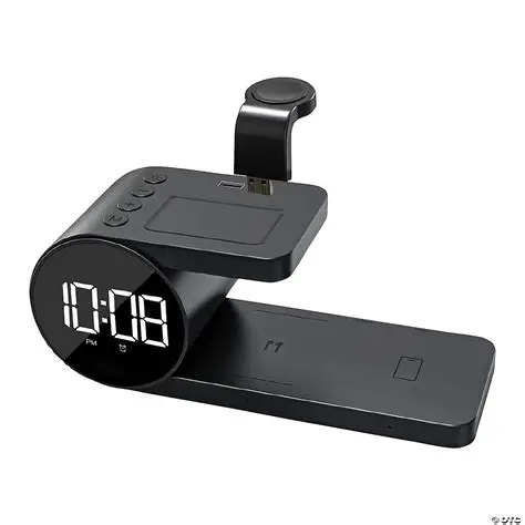 BROOKSTONE 3IN1 WIRELESS CHARGING STATION WITH CLOCK