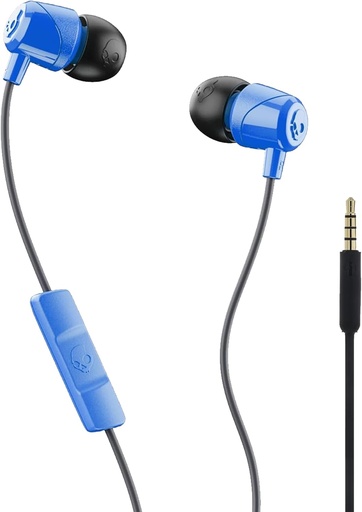 Skullcandy Jib XT Wired Earbuds with microphone. 3.5mm AUX Plug - Cobalt Blue