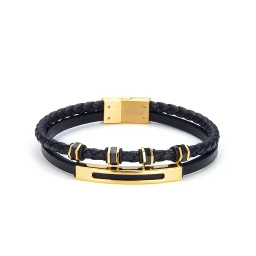 GIORGIO MILANO MEN Double-Strand Leather BRACELET 2055SGBK2