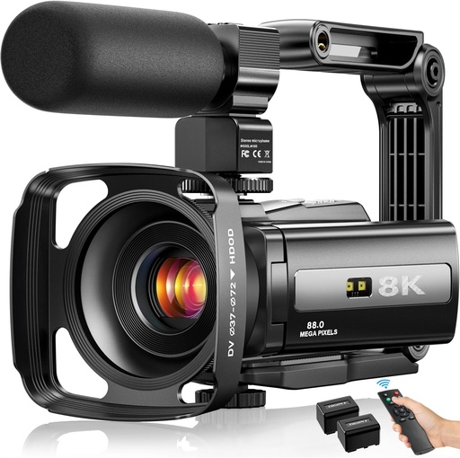 FlyFrost 8K Video Camera 88MP UHD WiFi Vlogging Cameras hdv255k