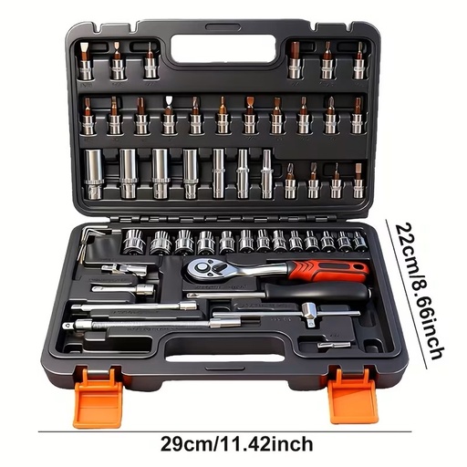 53pcs Professional Tool Set, Multi-functional Toolbox, Portable Design, For Home And Car Repair, 