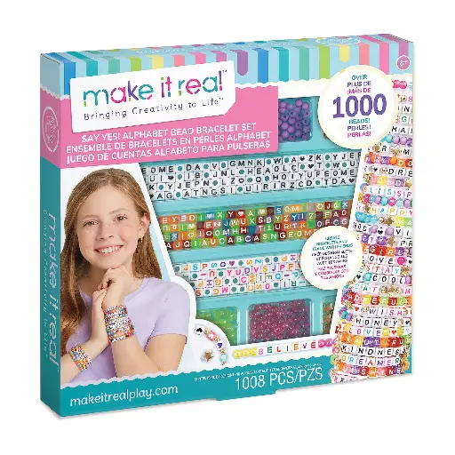 Make It Real Alphabet Bead Bracelet Craft Kit 