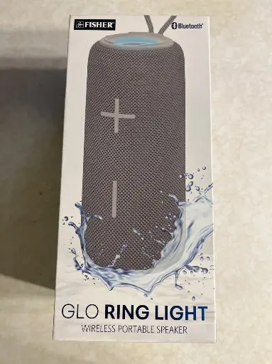 FISHER GLO RING LIGHT WIRELESS PORTABLE SPEAKER - BLACK