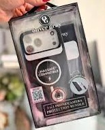 Oliver gray 3 in 1 PHONE CAMERA PROTECTION BUNDLE  PHONE CASE - SCREEN PROTECTOR - LENS PROTECTOR- IPHONE 17PROMAX - Black 