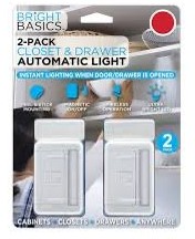 BRIGHT BASIC CLOSET & DRAWER AUTOMATIC LIGHT 2PACK 