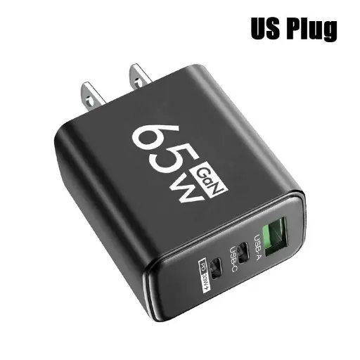 PRESS PLAY Gan Minimal Size Max Power wall charger 65W - Black