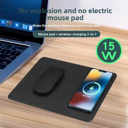TECH REBELLION 2 IN 1 BUNDLE WIRELESS CHARGING MOUSE PAD + MOUSE 