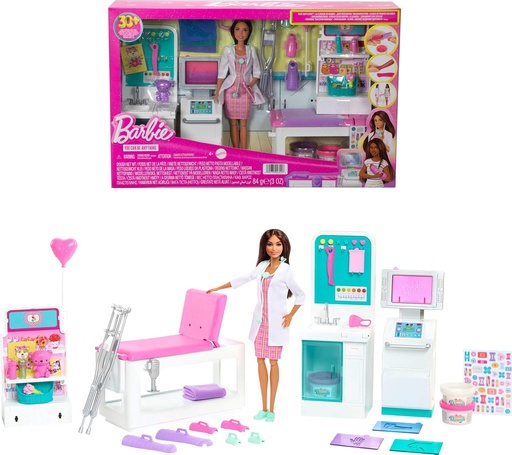 Barbie Careers Fast Cast Clinc Doll, Accessories, & Playset Toy -GTN61