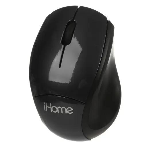 iHOME WIRELESS MOUSE WITH PAD BLACK