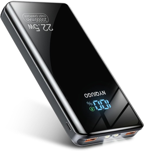 NYQIUGO SAFE SPEED ULTRA BRIGHT SLIM POWER BANK 20000mAH