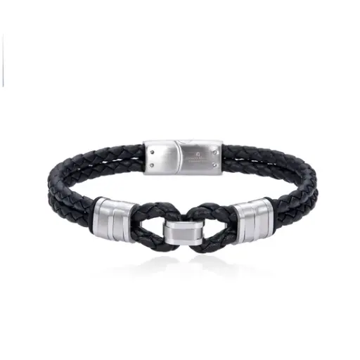 GIORGIO MILANO MEN Double Braided Leather BRACELET 2066ST02