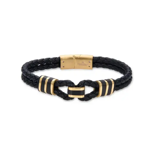 GIORGIO MILANO MEN Double Braided Leather BRACELET 2066SGBK02