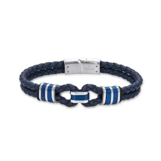 GIORGIO MILANO MEN Double Braided Leather BRACELET 2066STBL05