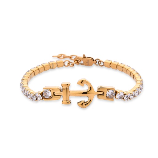 GIORGIO MILANO MEN Anchor Tennis Stainless Steel BRACELET 2088SGCL