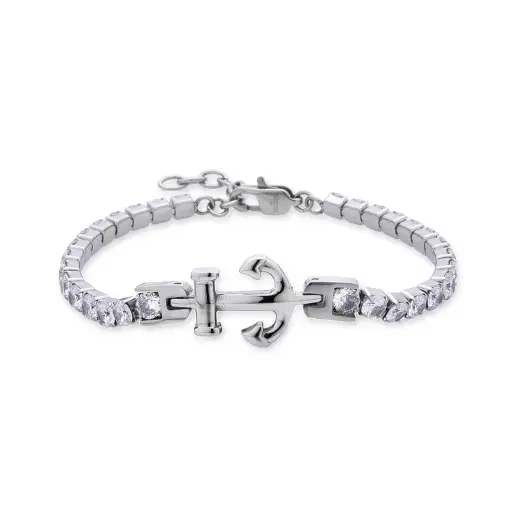 GIORGIO MILANO MEN Anchor Tennis Stainless Steel BRACELET 2088STCL