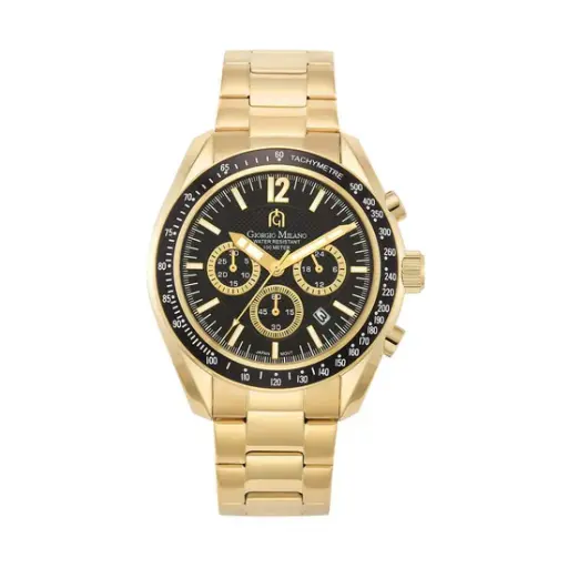 Giorgio Milano round GOLD stainless steel case with BLACK Bezel 219SG3 ALDO